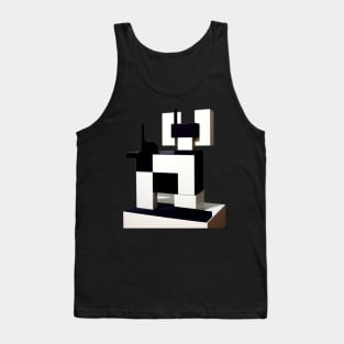 Mondrian Style Royal Cat Tank Top